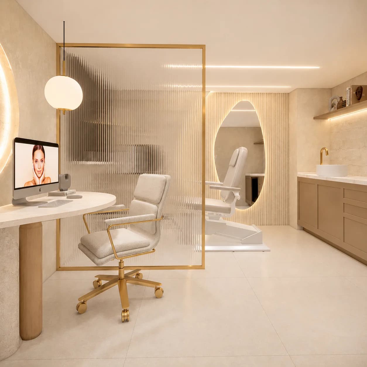Sala de procedimento da nova Clínica Rarità
